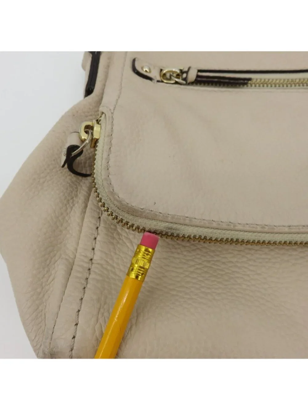 Kate Spade Cobble Hill Small Toddy Crossbody Handbag Purse Beige Pebbled Leather